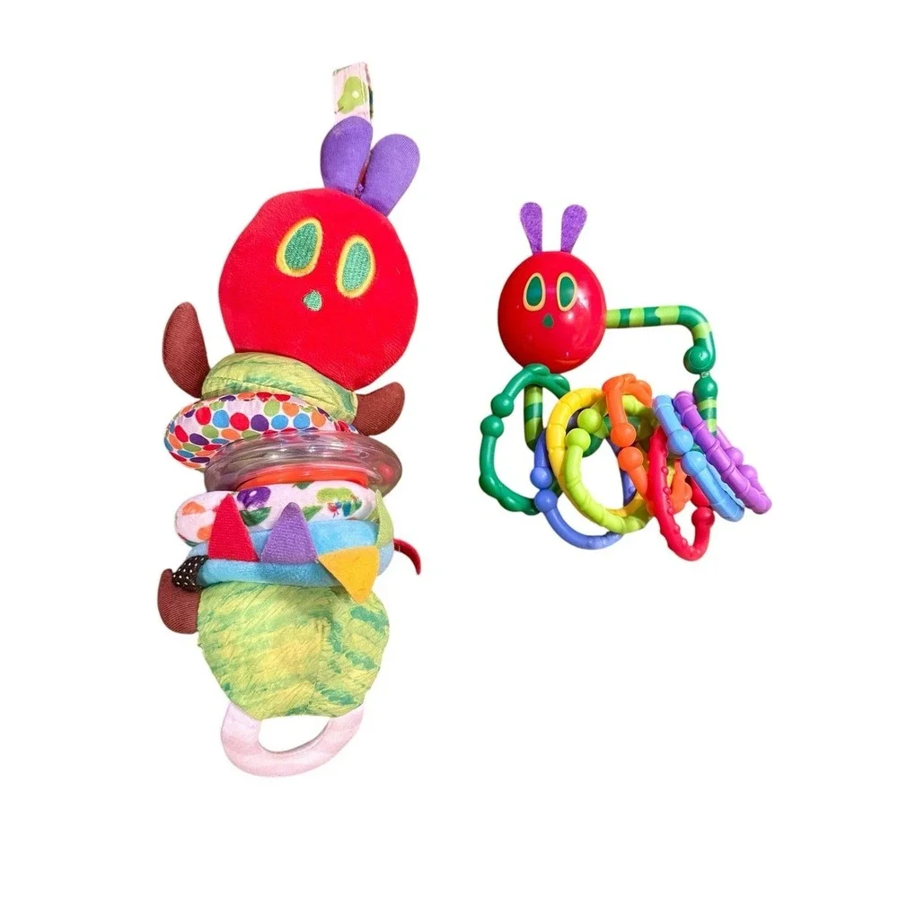 Eric Carle The Very Hungry Caterpillar Baby Activity Toy Sensory Lot of 2